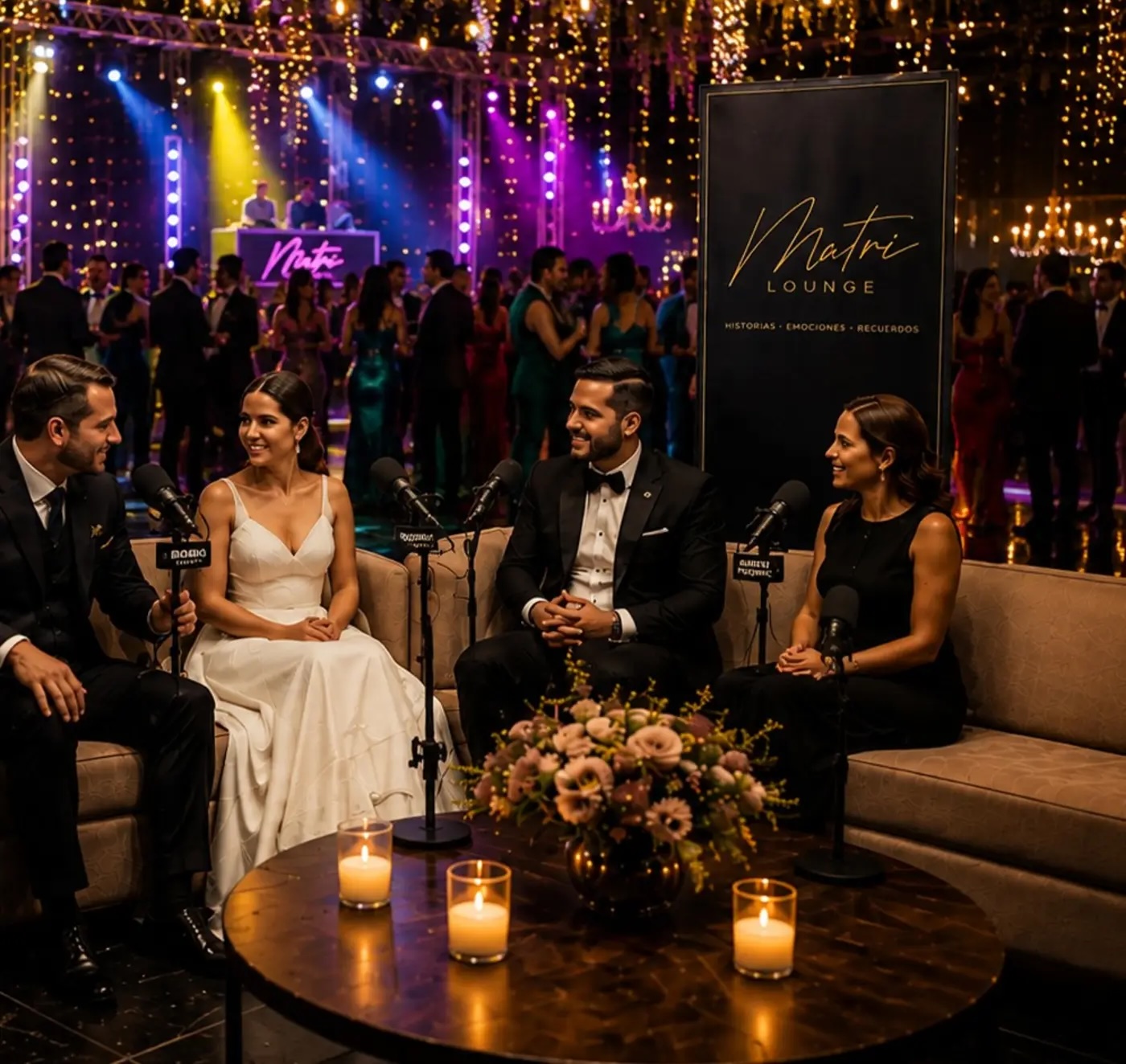 Matri Lounge — podcast en vivo durante el matrimonio